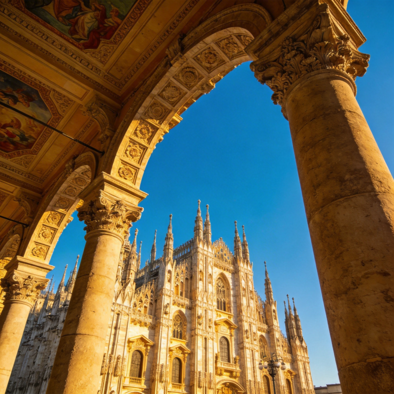 米兰大教堂风光图片