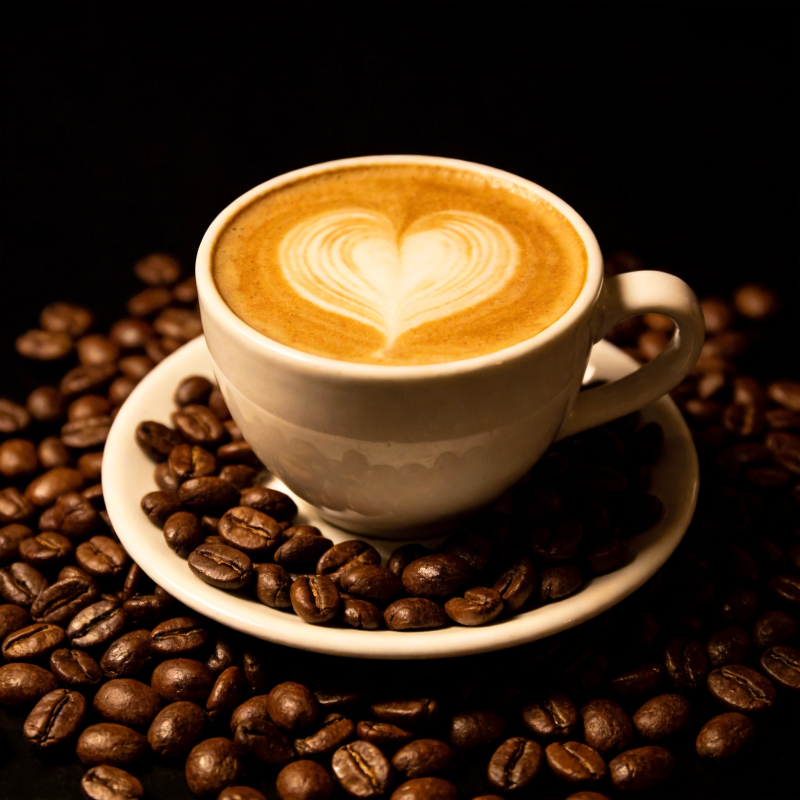 咖啡拉花心形艺术图片