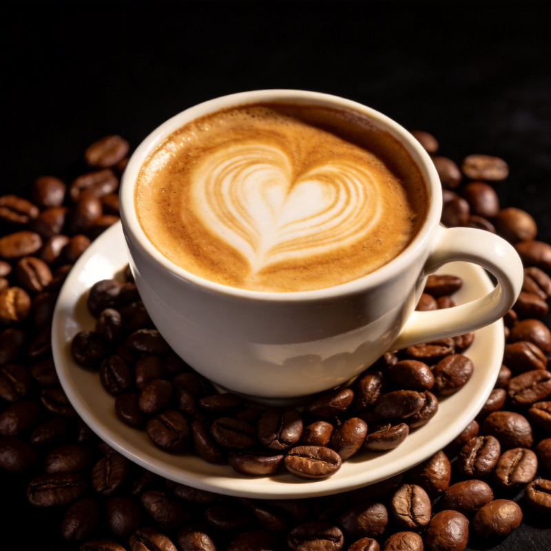 咖啡拉花心形艺术图片