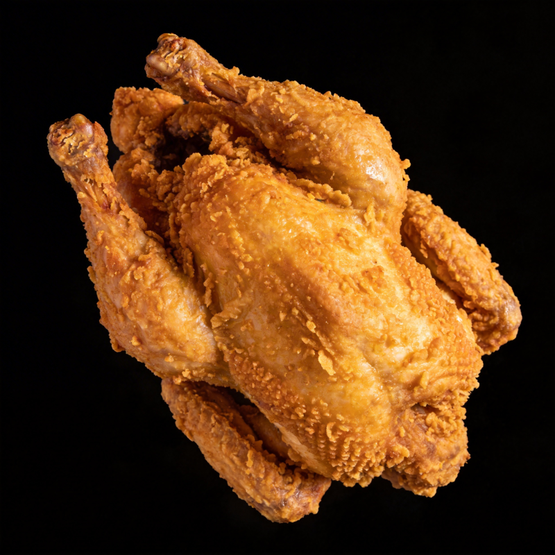 金黄酥脆烤全鸡图片