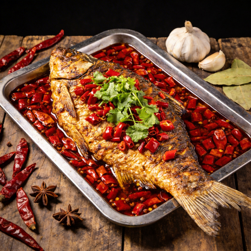 香辣烤鱼图片
