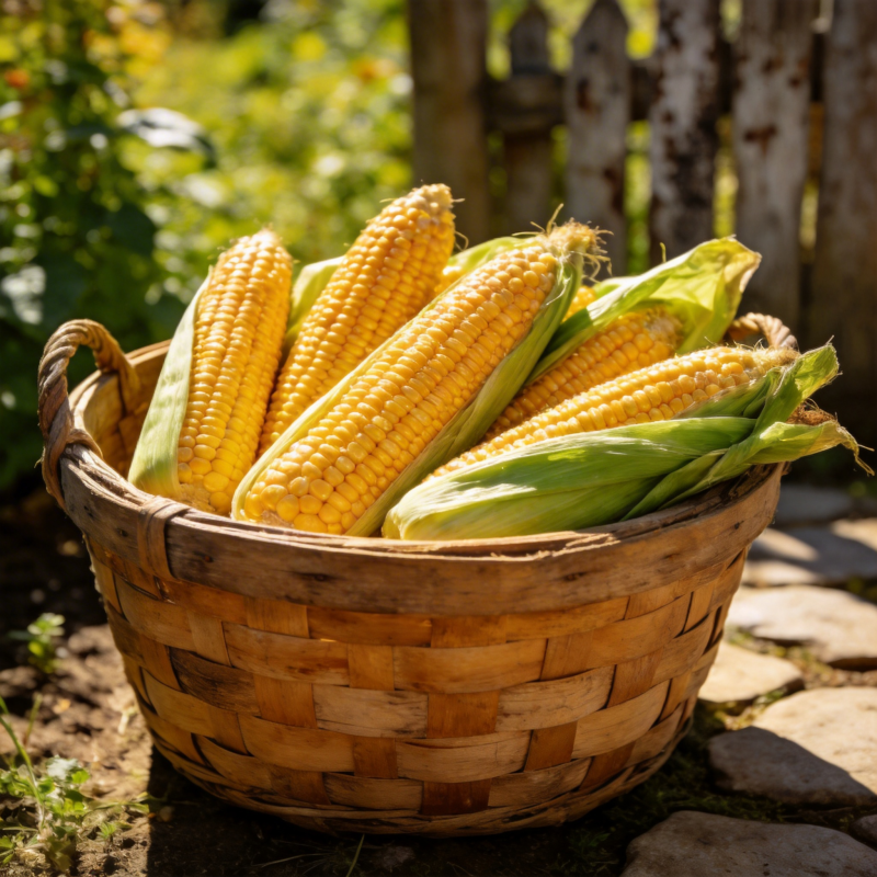 金秋玉米丰收图图片