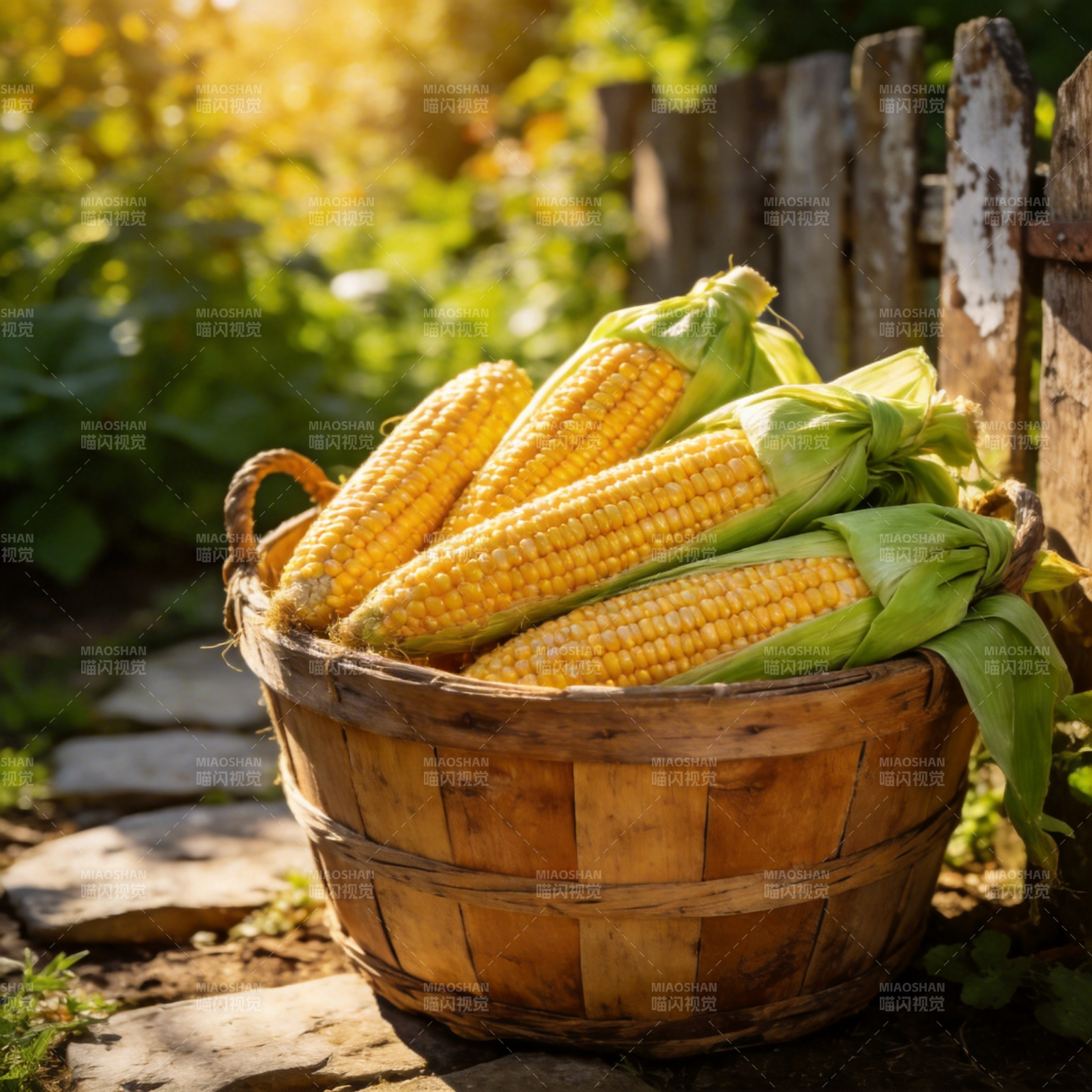 金秋玉米丰收图图片
