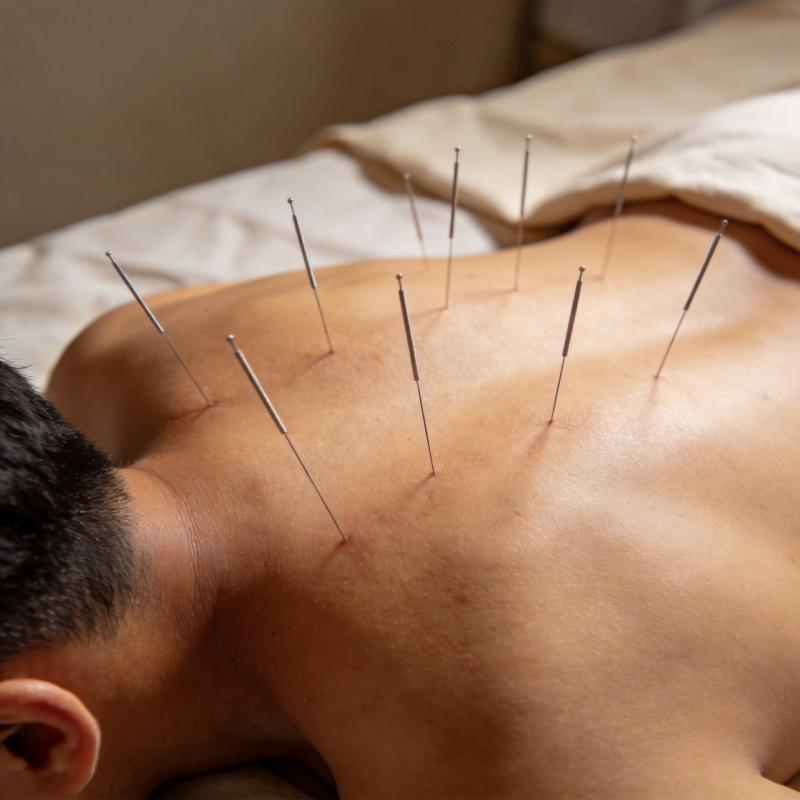 针灸治疗背部图片