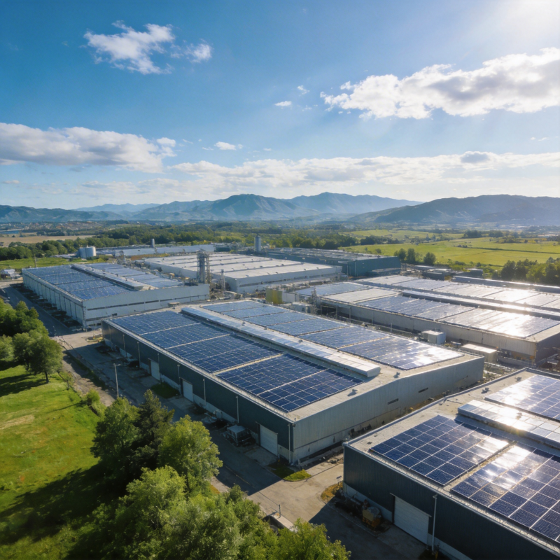 太阳能工厂全景图片