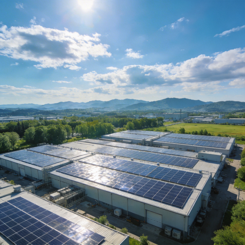 太阳能工厂全景图片