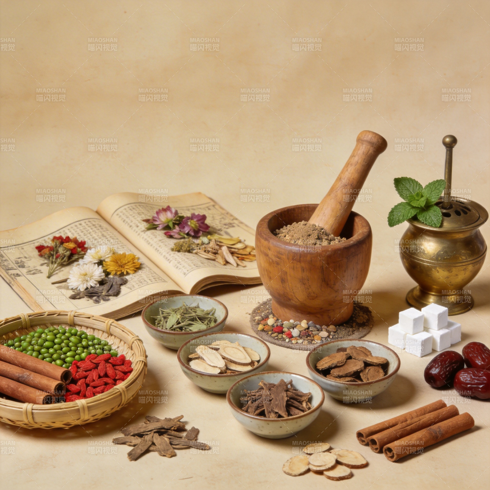 本草药香古韵图片