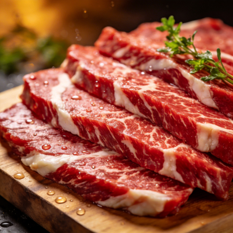 鲜嫩牛肉切片图片