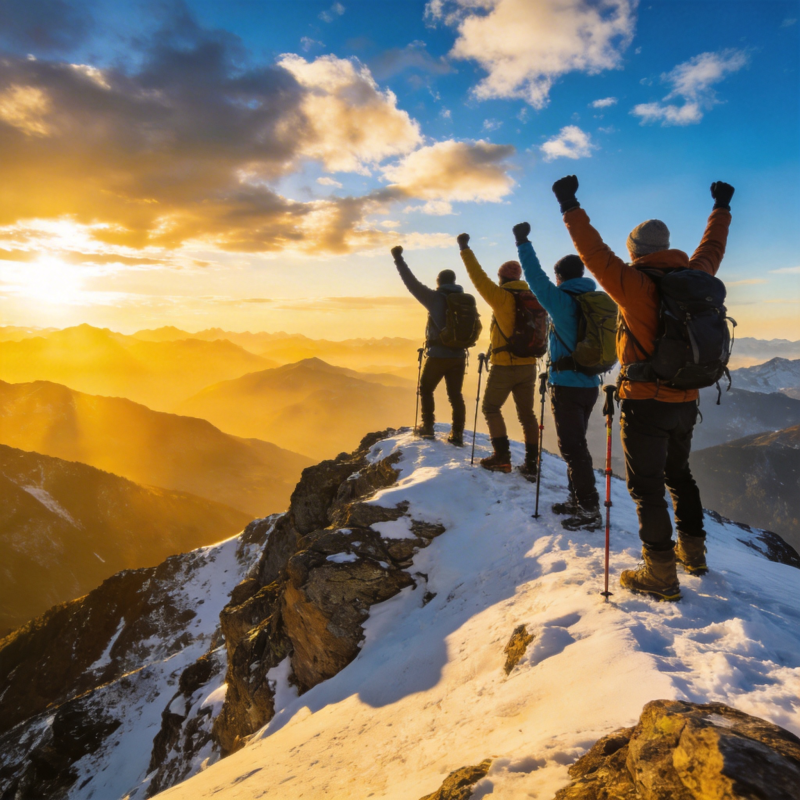 登顶巅峰 共赏日出图片