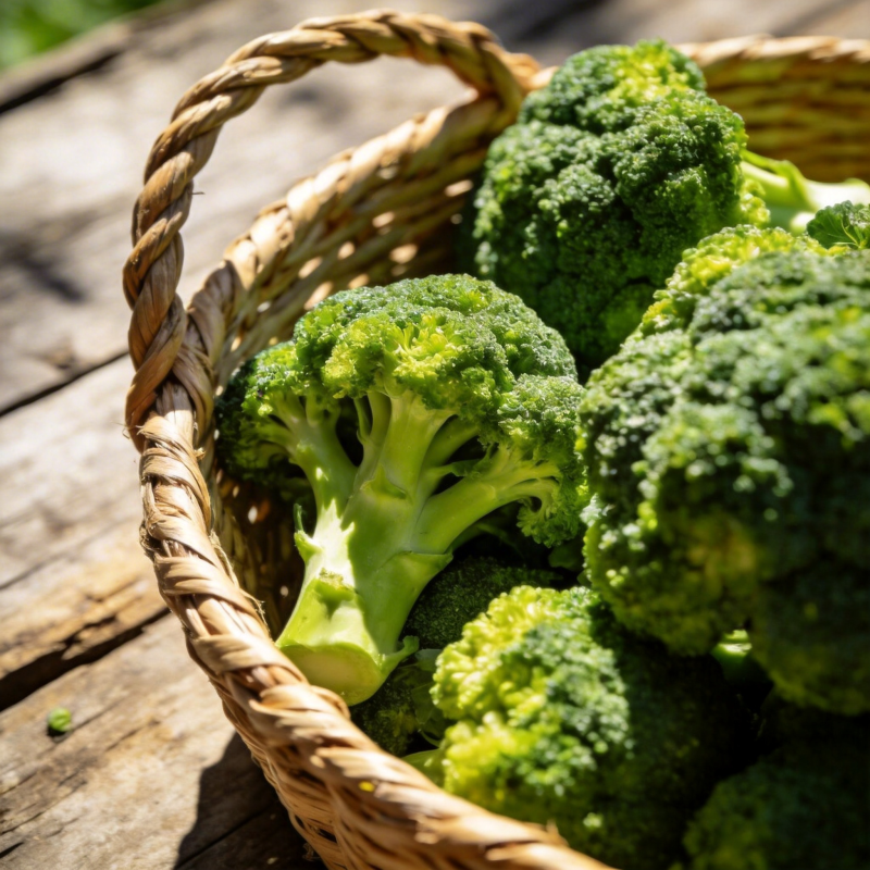 新鲜西兰花篮图片