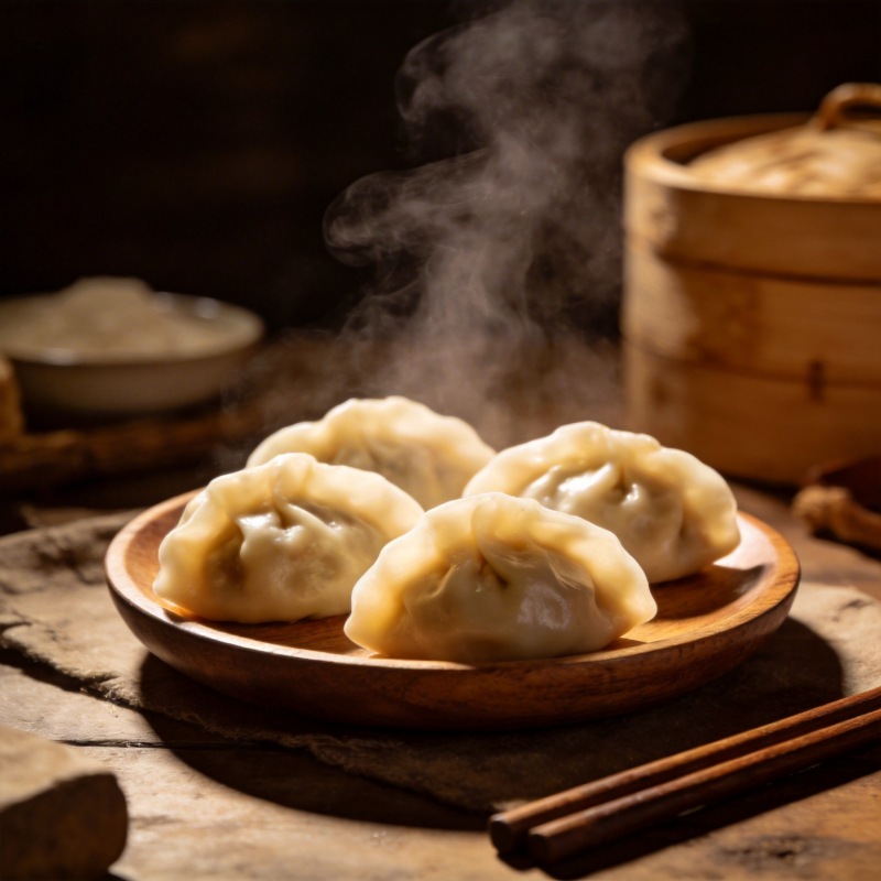 热腾腾的饺子图片