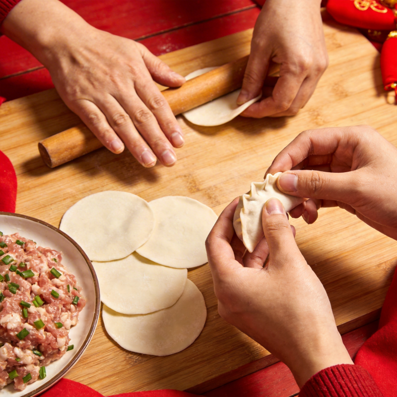 包饺子迎新春图片