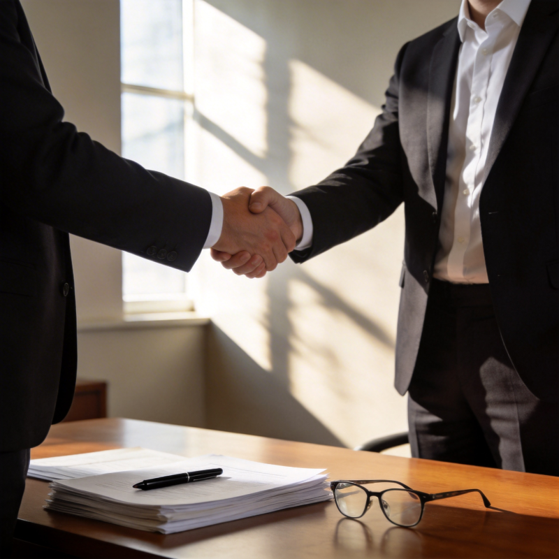 商务握手签约瞬间图片