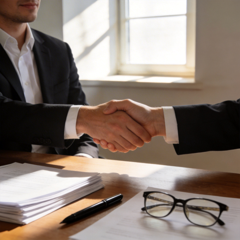 商务握手签约瞬间图片