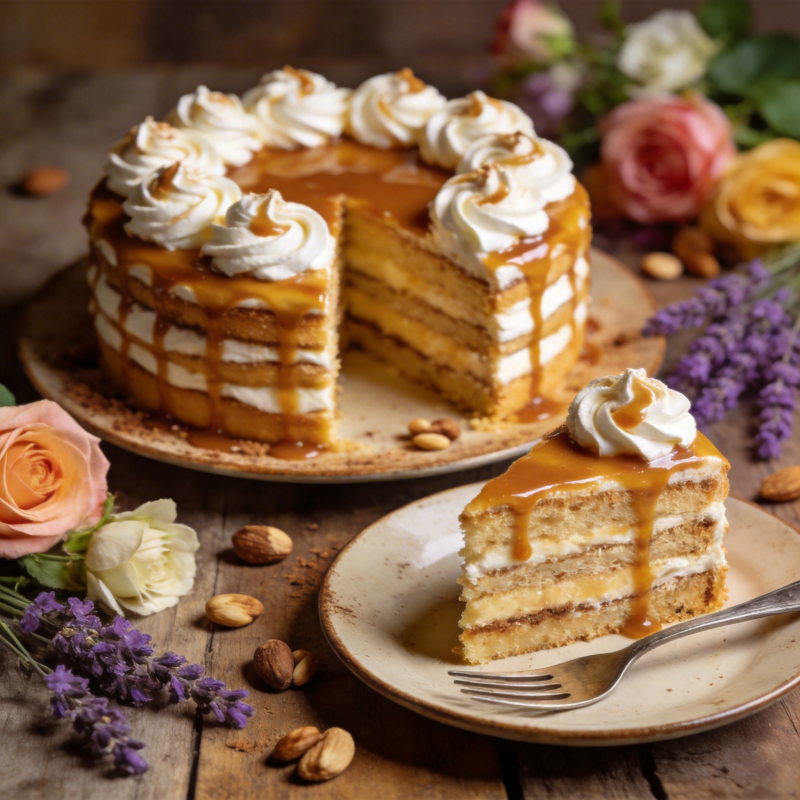 焦糖奶油蛋糕图片