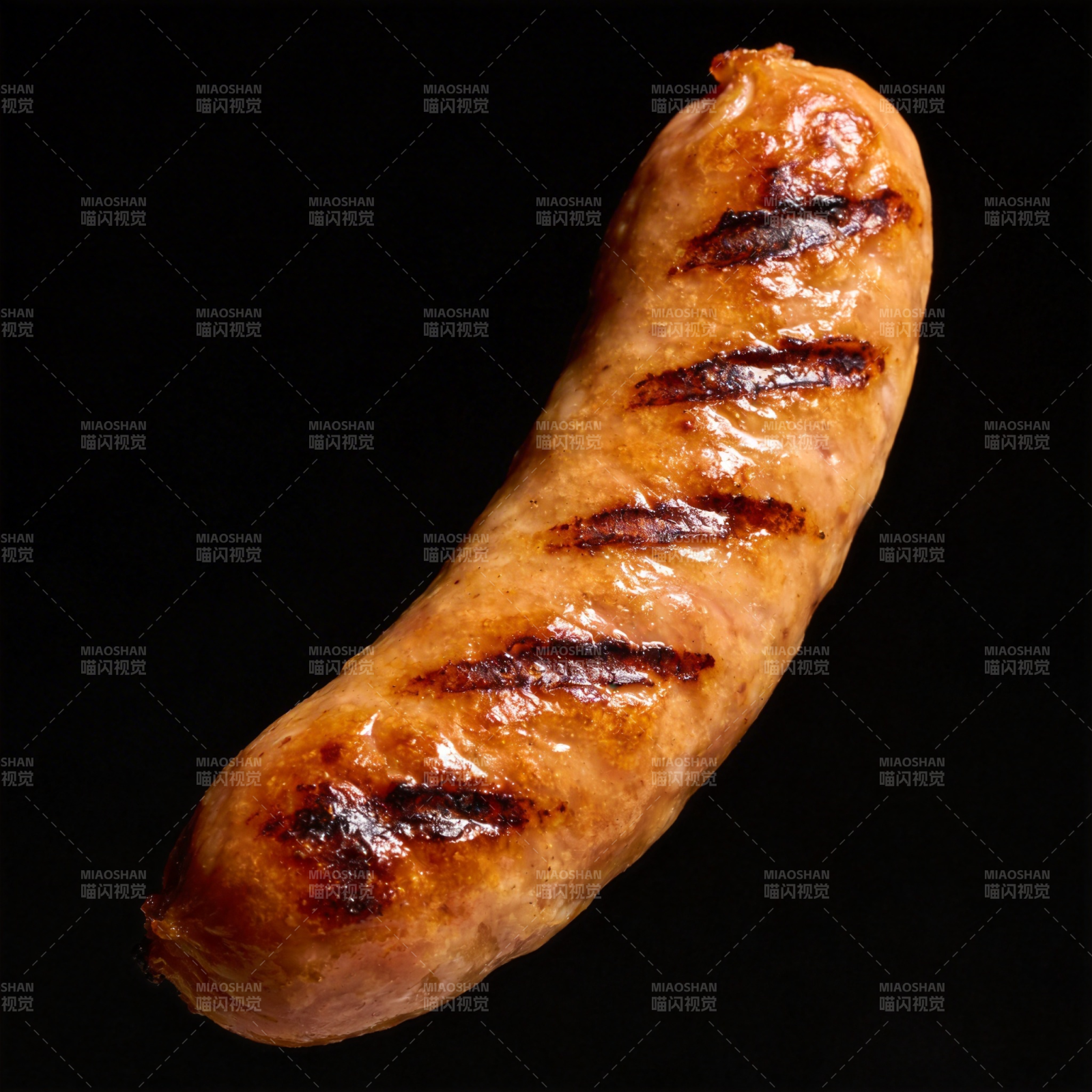 烤香肠特写图片