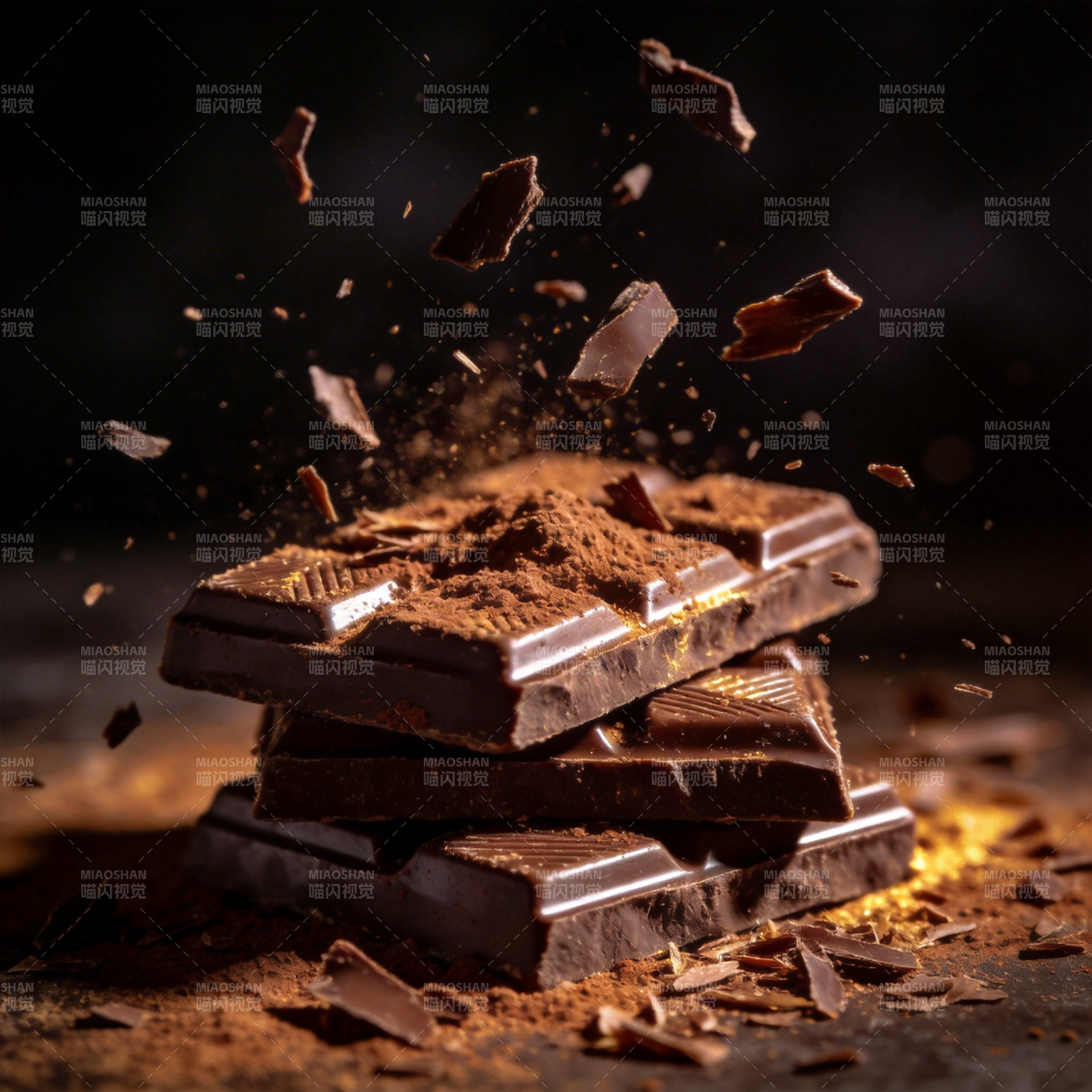 巧克力碎飞溅瞬间图片