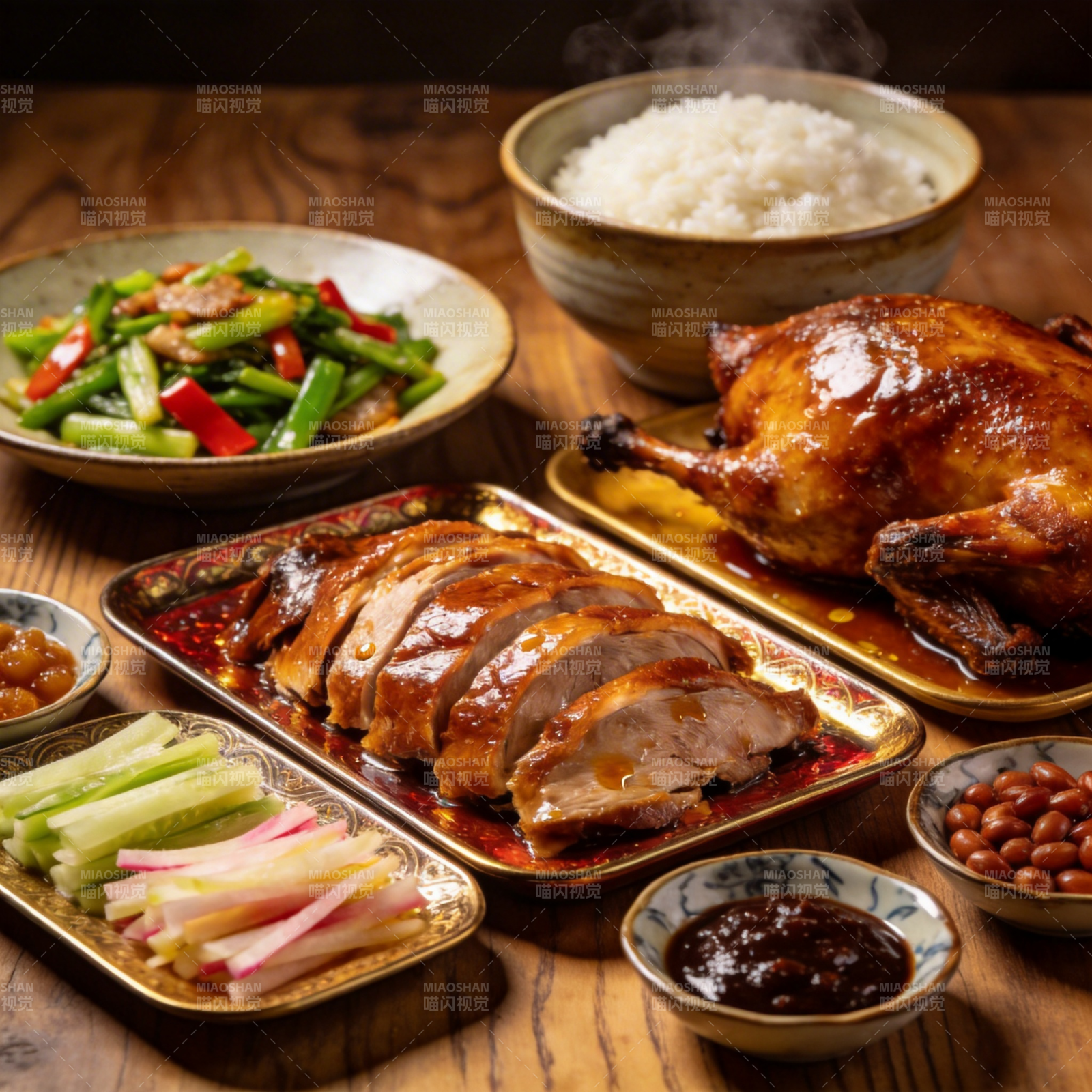 美味烤鸭宴图片