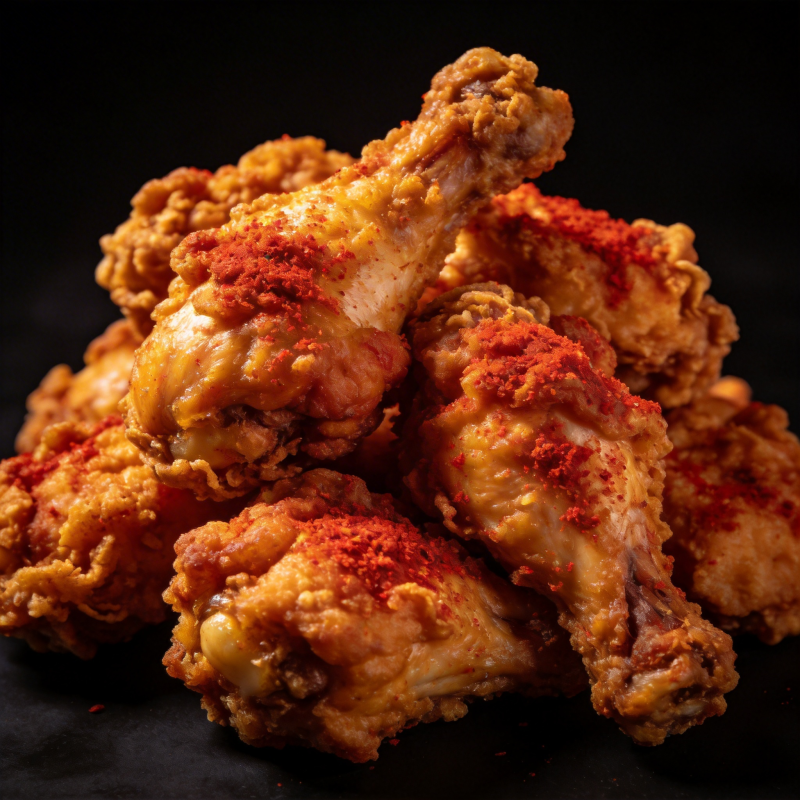 香辣炸鸡腿图片