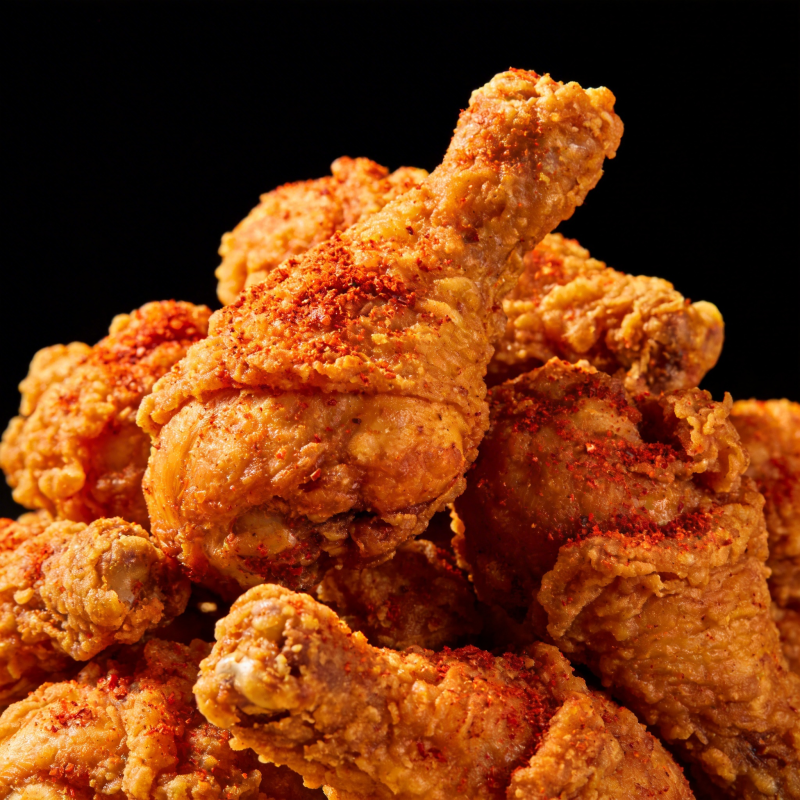 金黄酥脆炸鸡腿图片