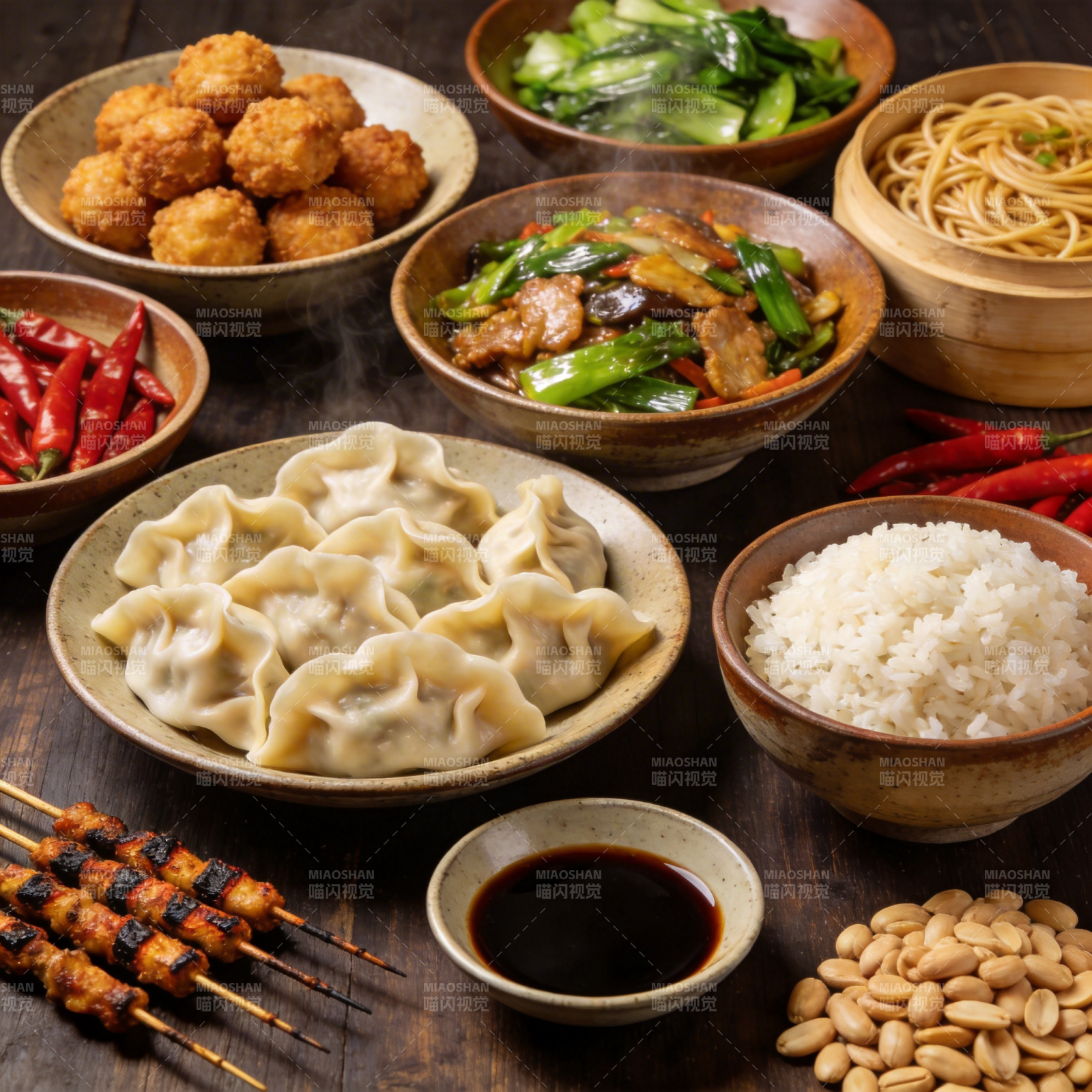 中式美食盛宴图片