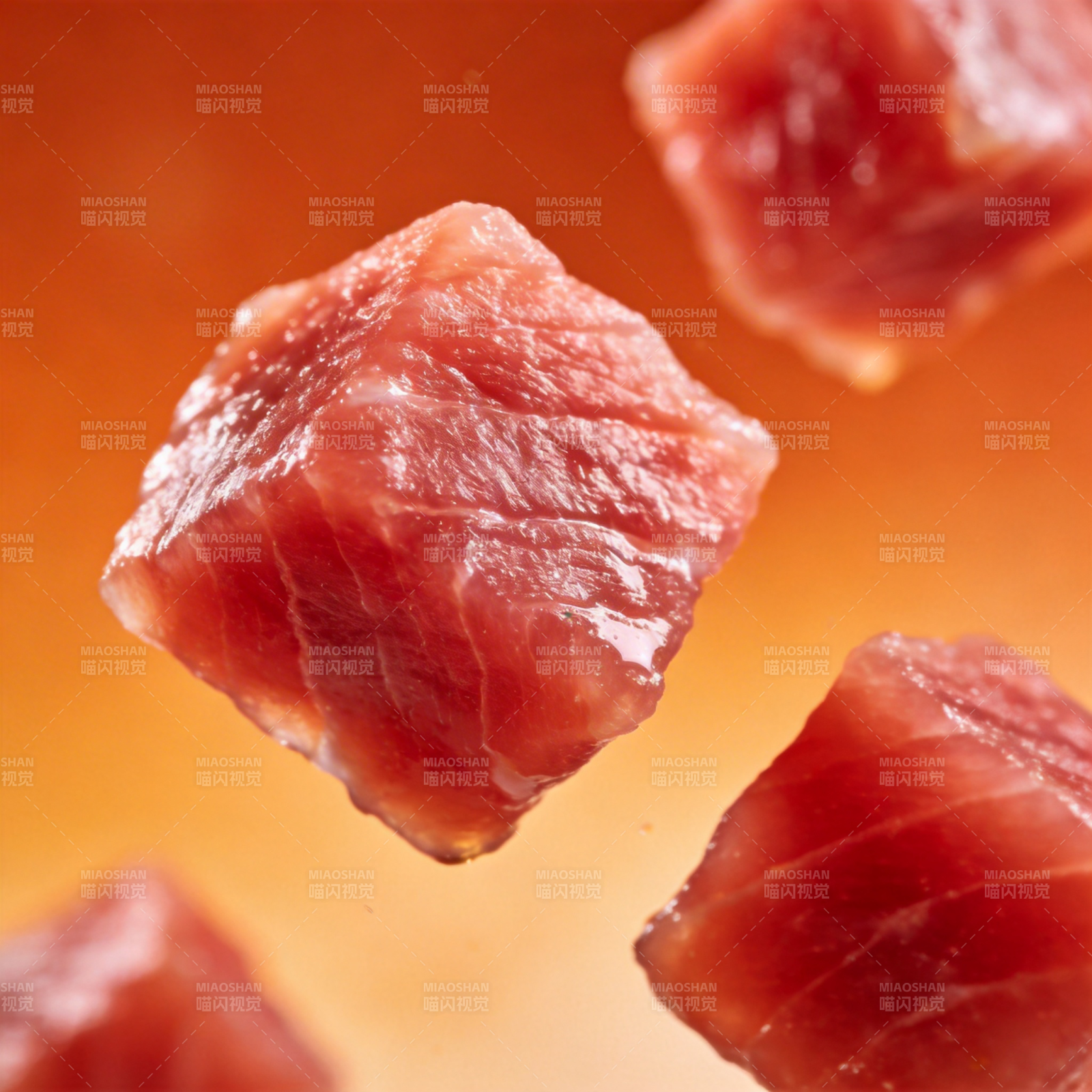 鲜嫩金枪鱼块图片