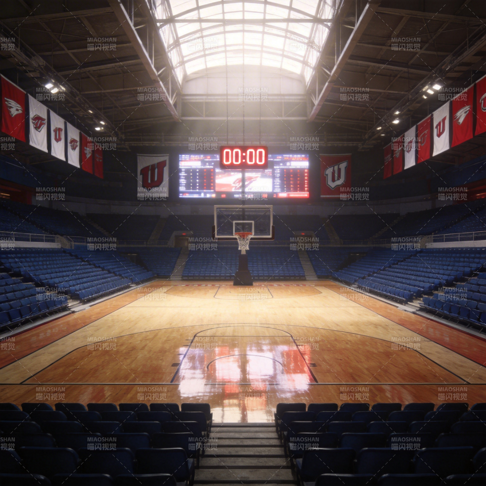 空旷篮球馆图片