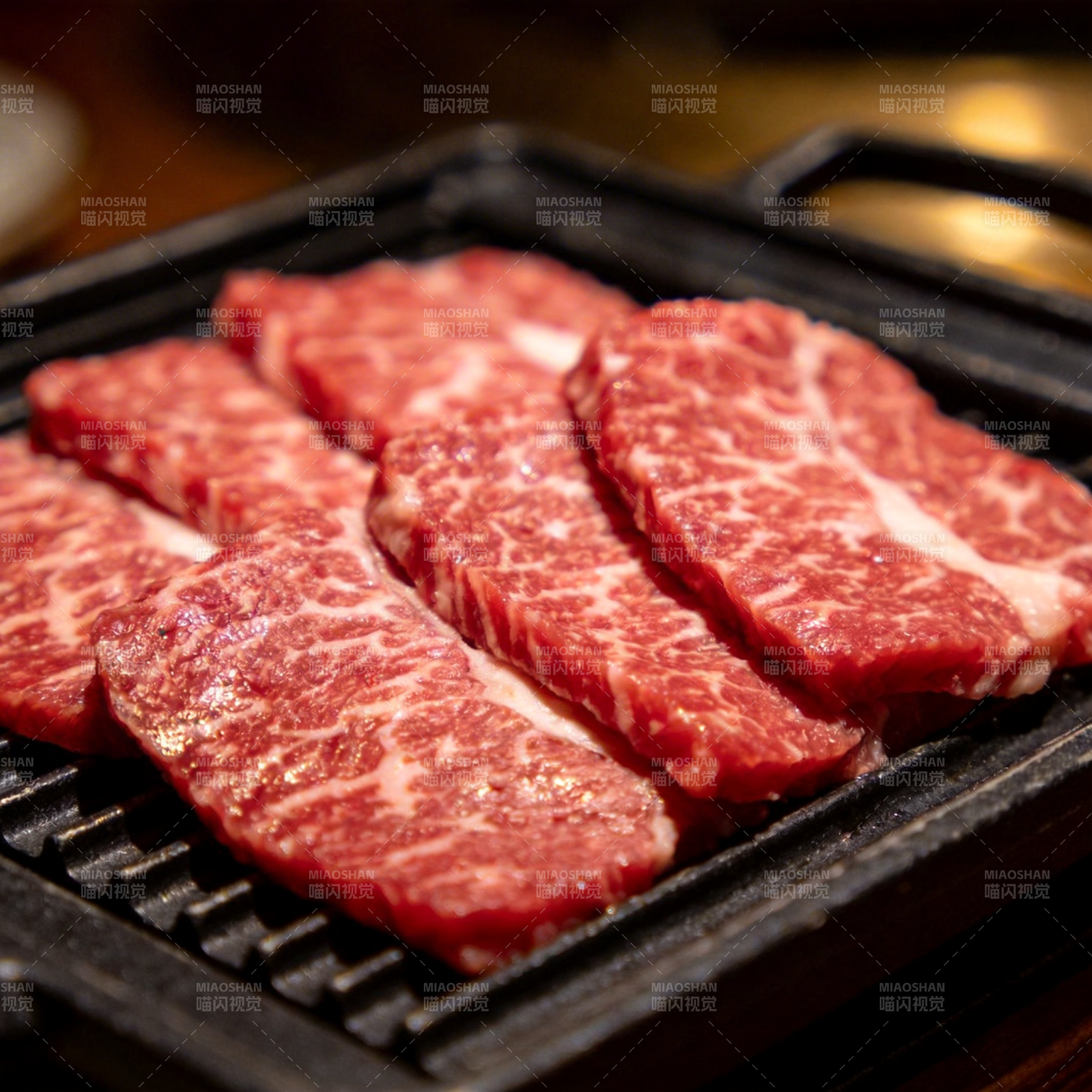 雪花牛肉烤盘图片