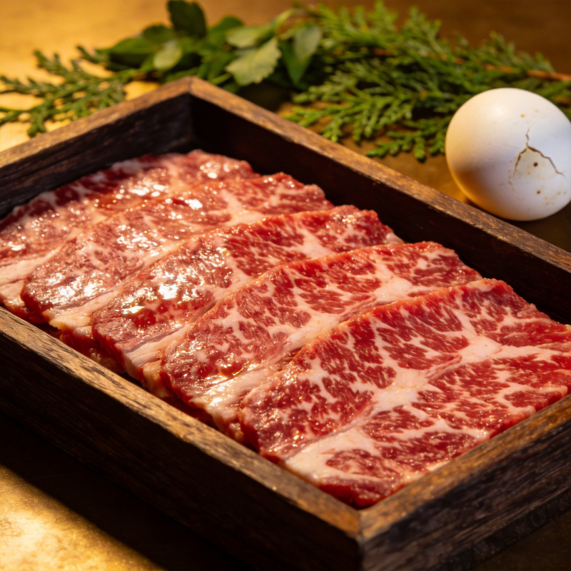 和牛切片配蛋图片