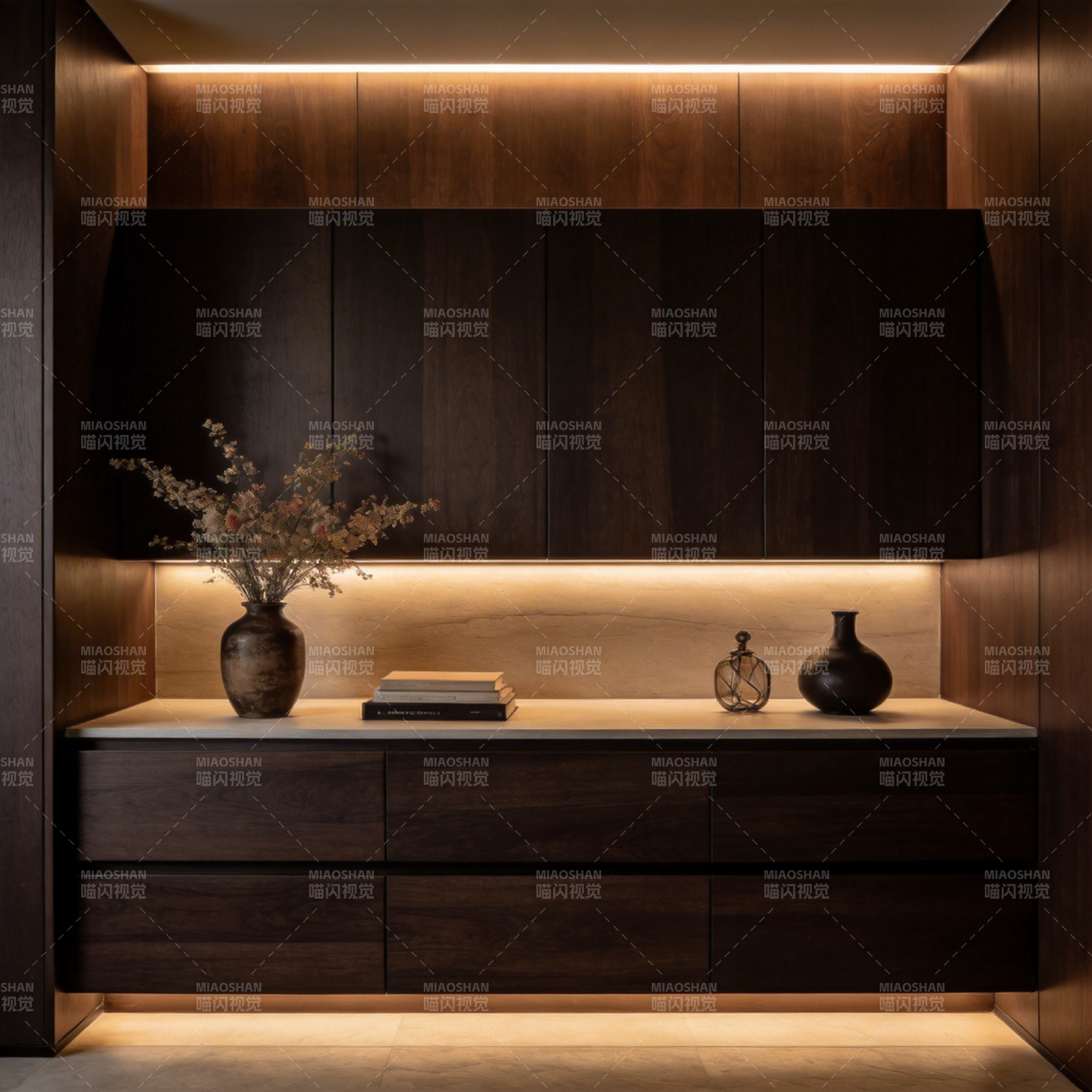 现代简约木饰柜图片