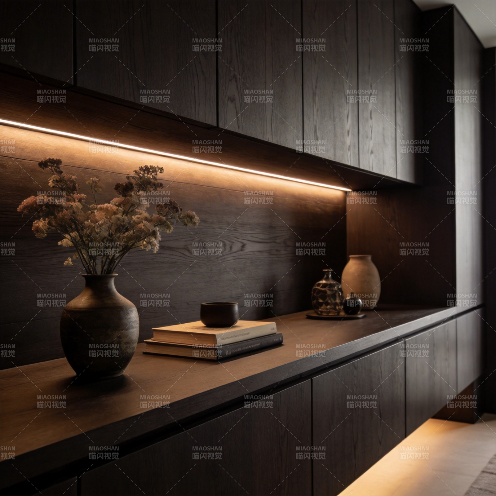 现代木饰柜景图片