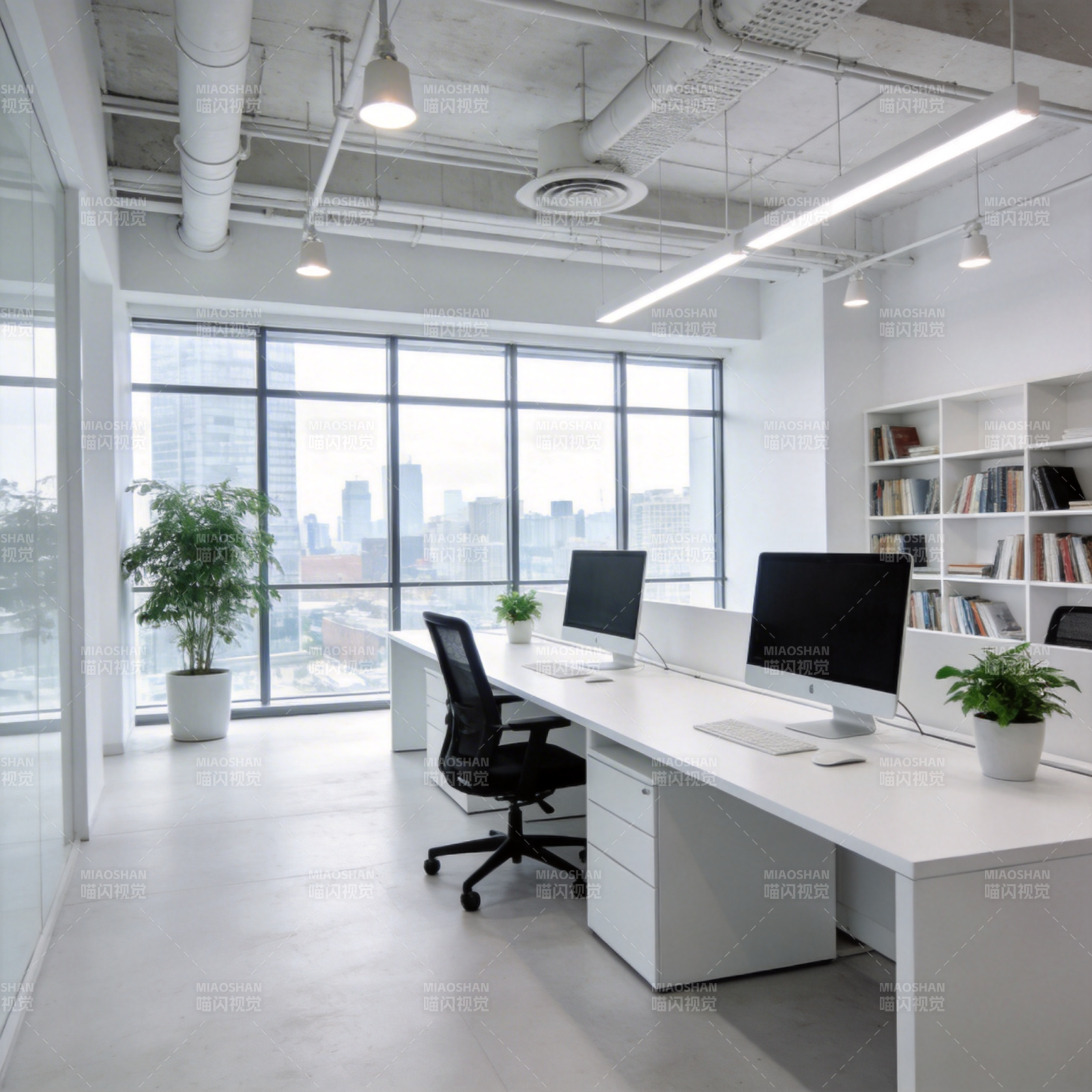 现代简约办公室图片