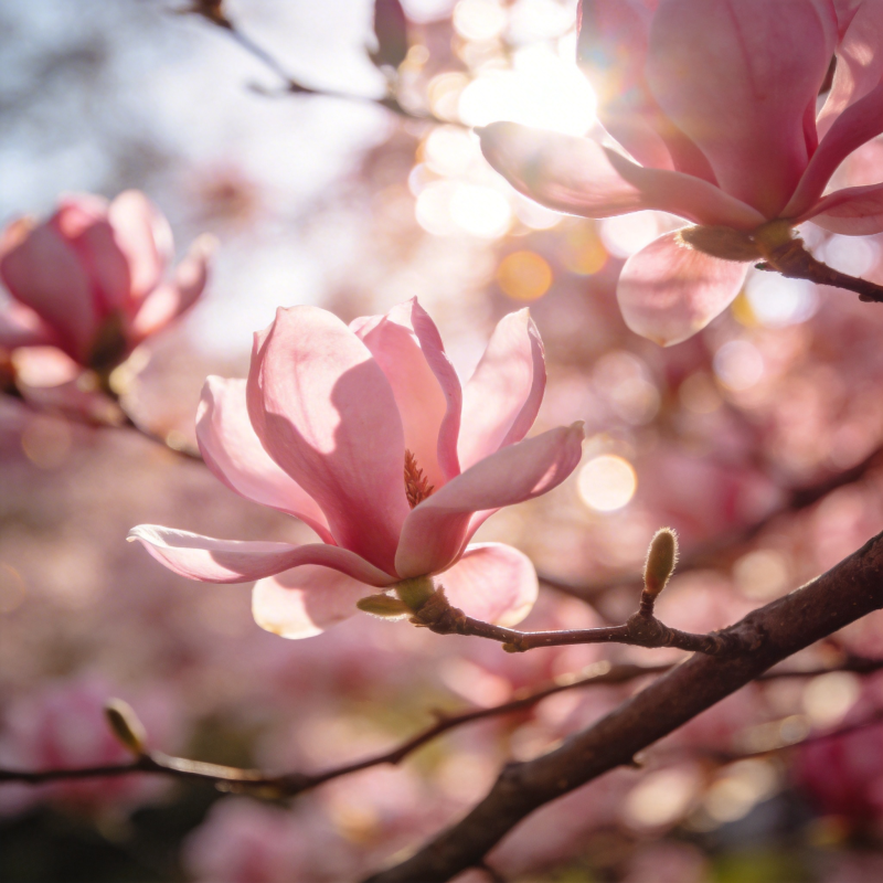 春日玉兰绽放图片