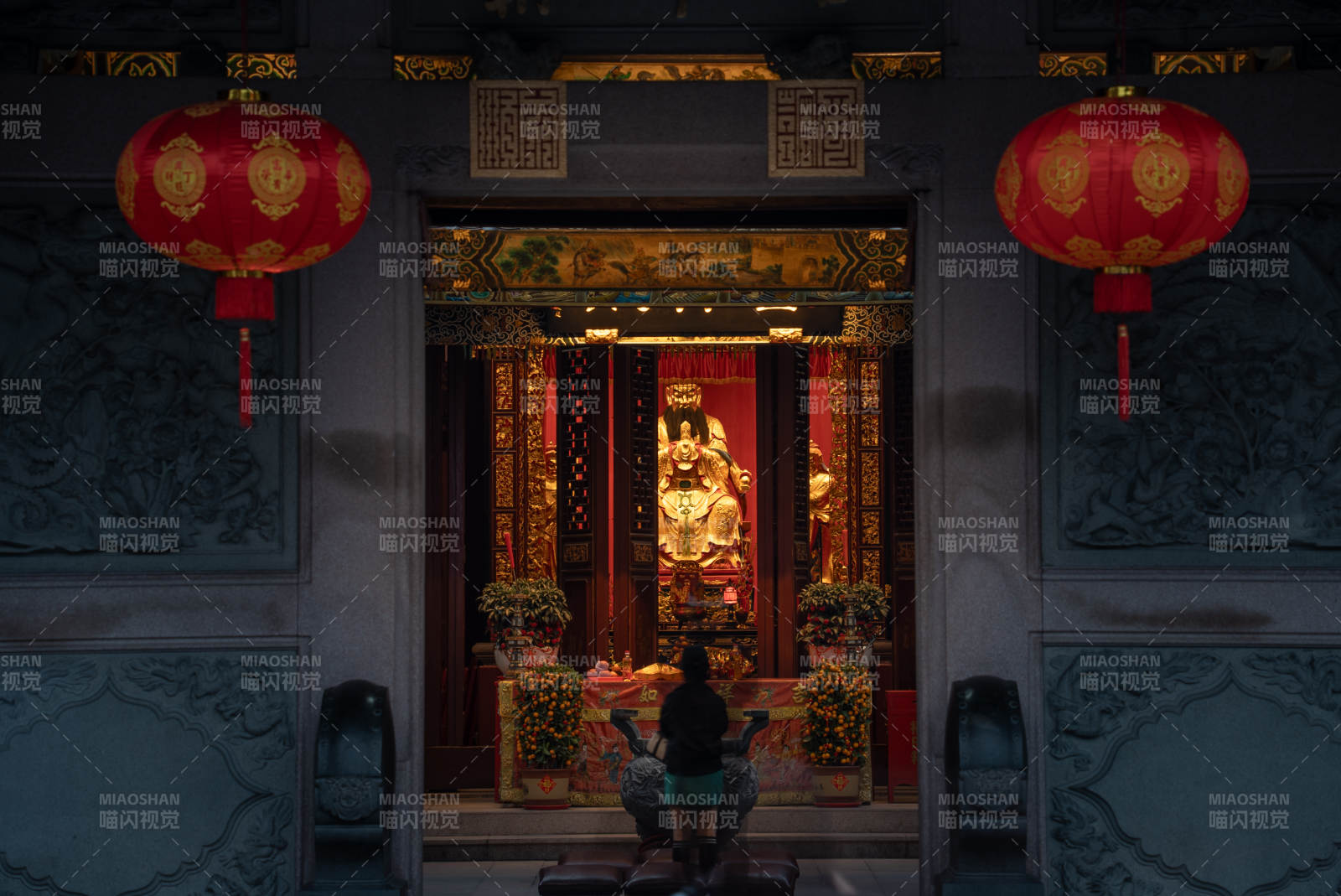 庙宇祈福图图片