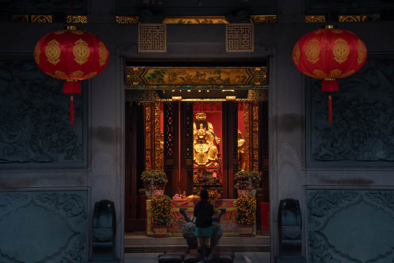 庙宇祈福图图片