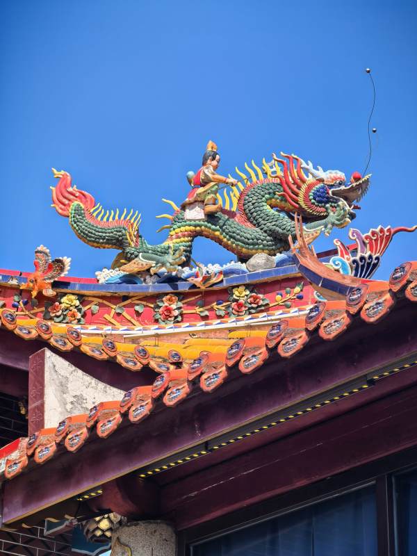 龙腾屋顶彩绘图片