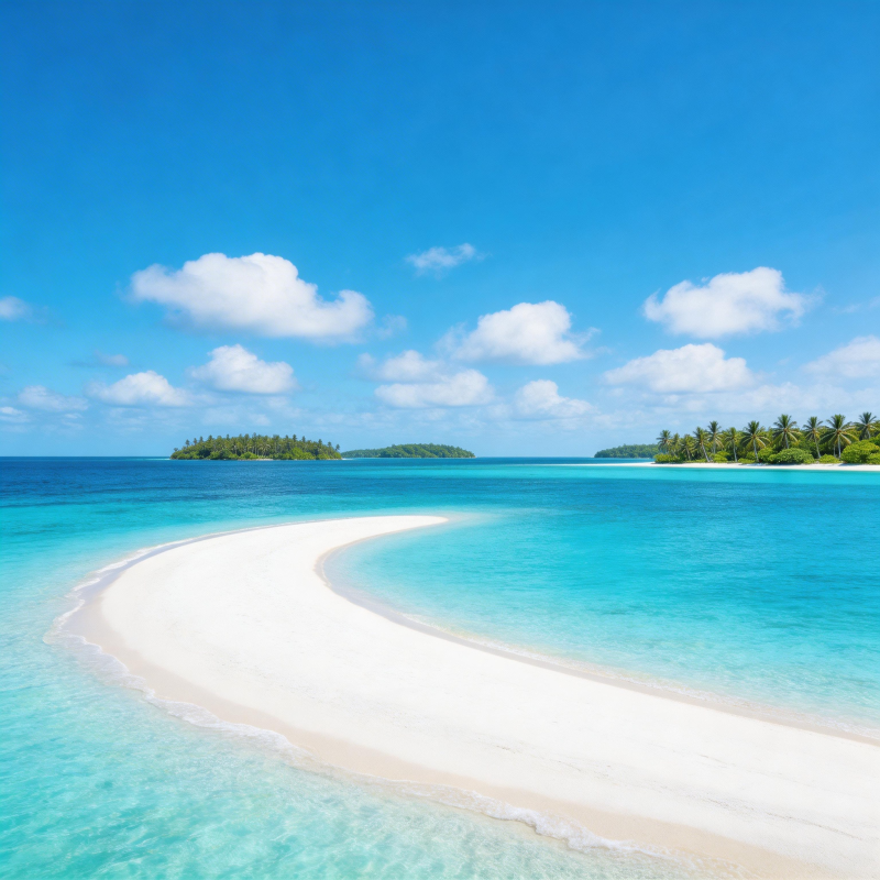 碧海白沙天堂岛图片