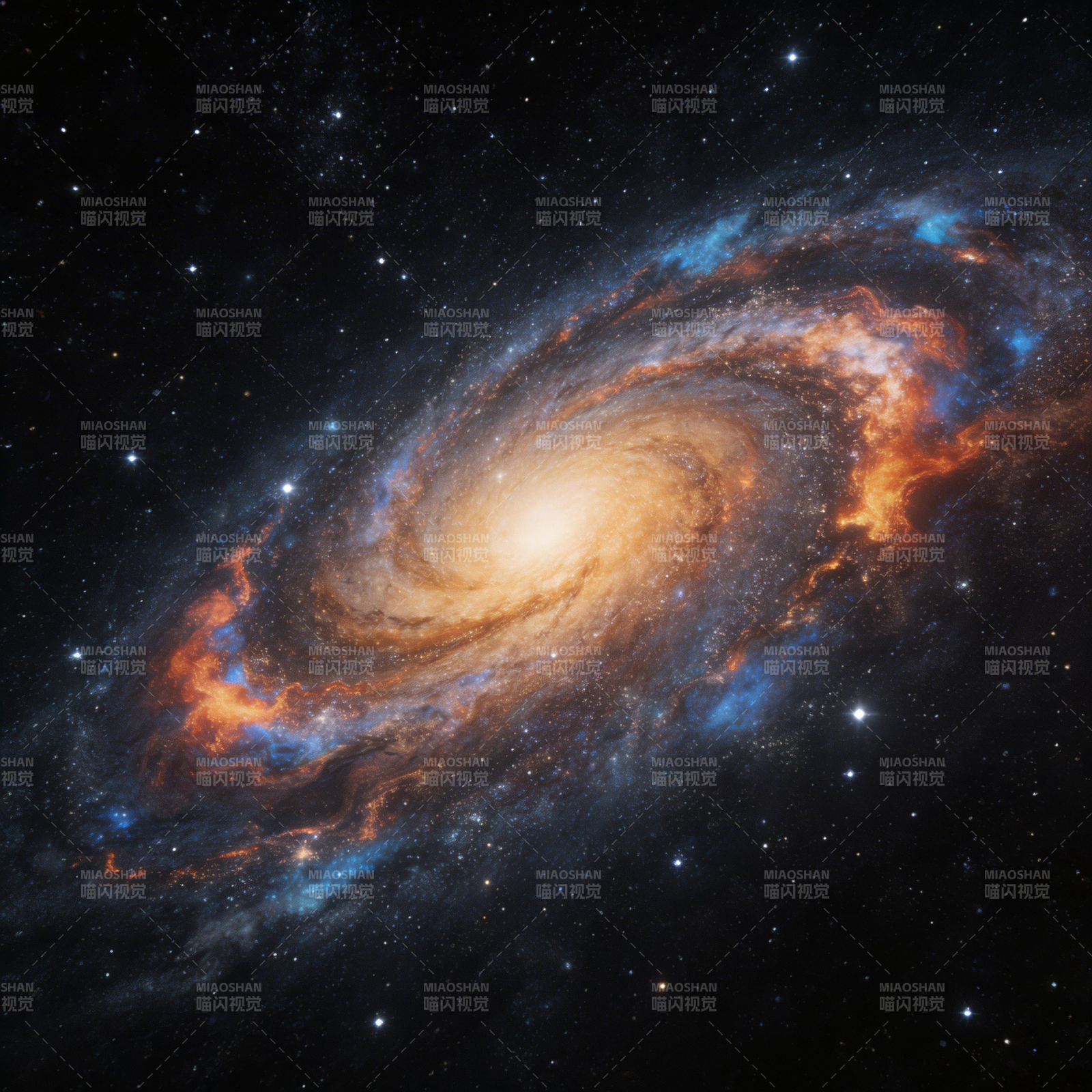 旋涡星系壮丽景象图片