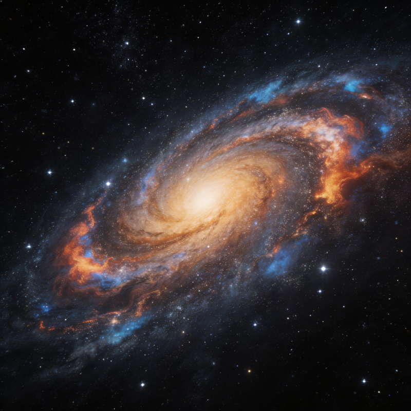 旋涡星系壮丽景象图片