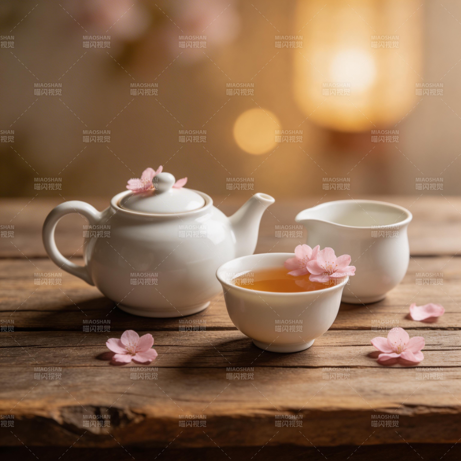 樱花茶香 静谧时光图片