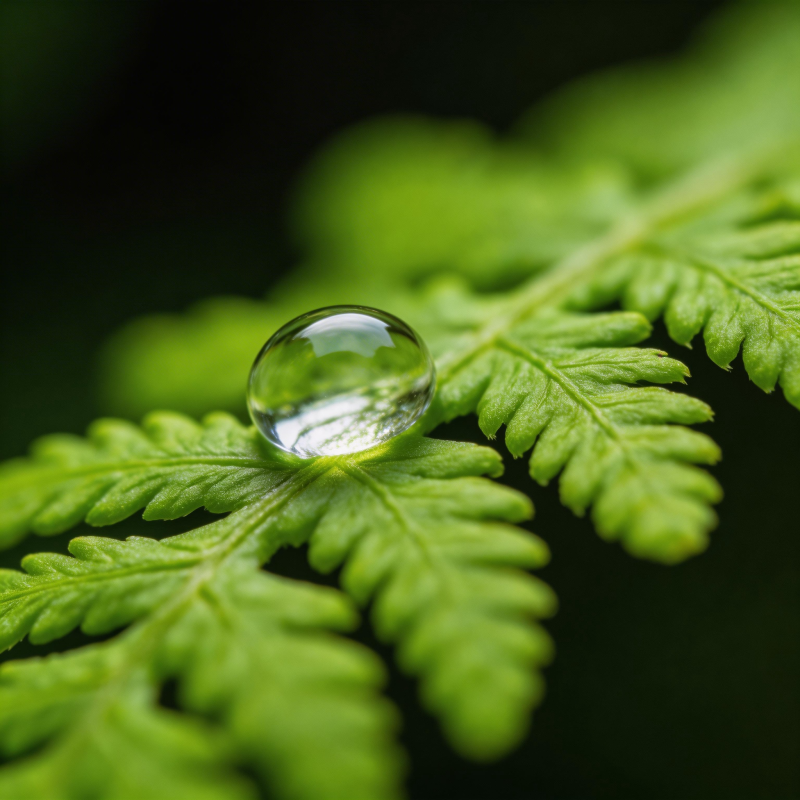 露珠映绿叶图片