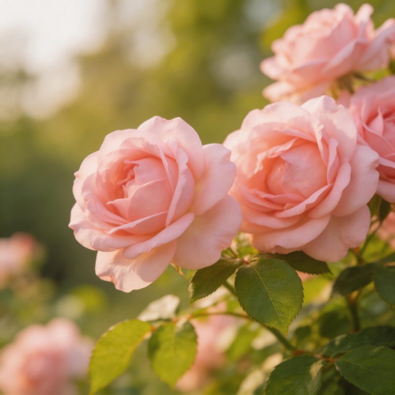 粉玫瑰绽放图片