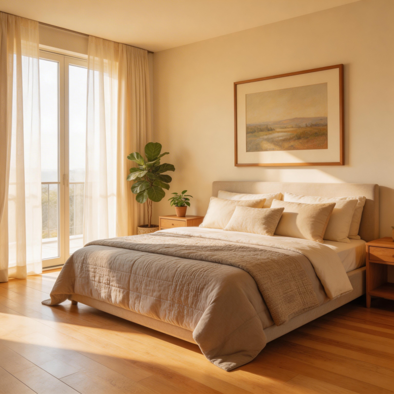 温馨卧室阳光照图片