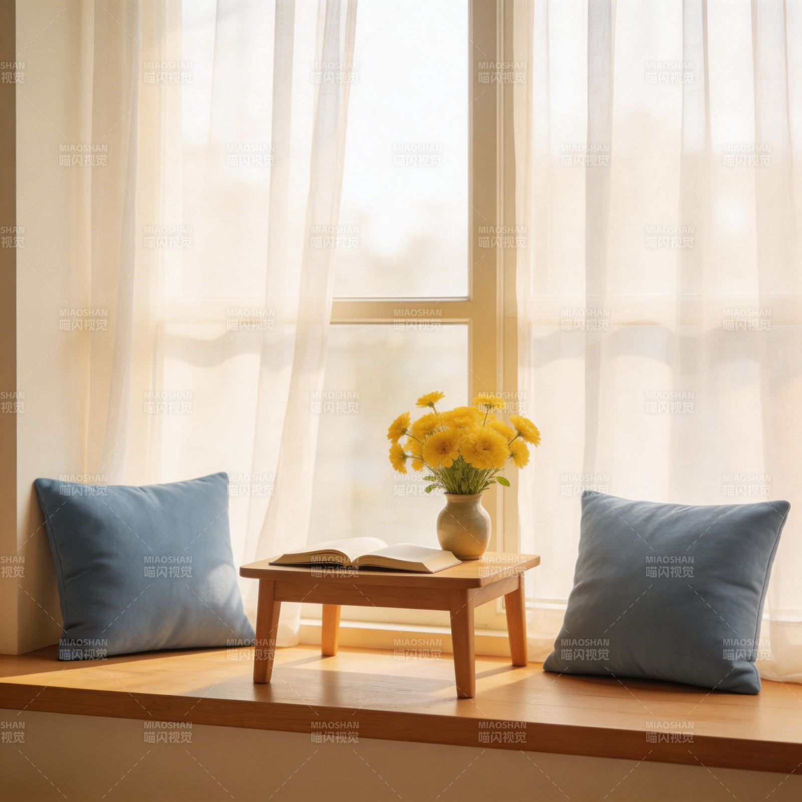 窗边静读时光图片