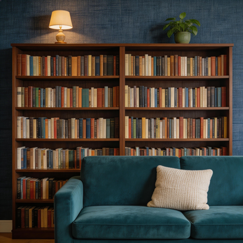 书房静谧阅读角图片