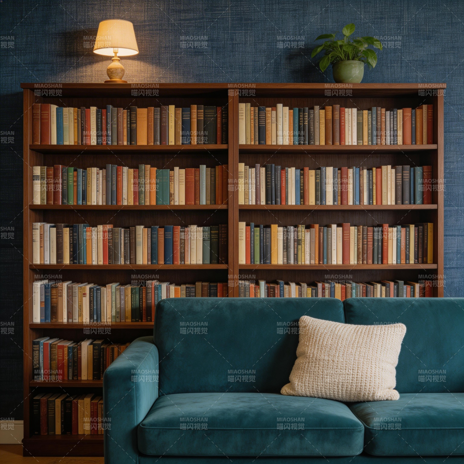 书房静谧阅读角图片