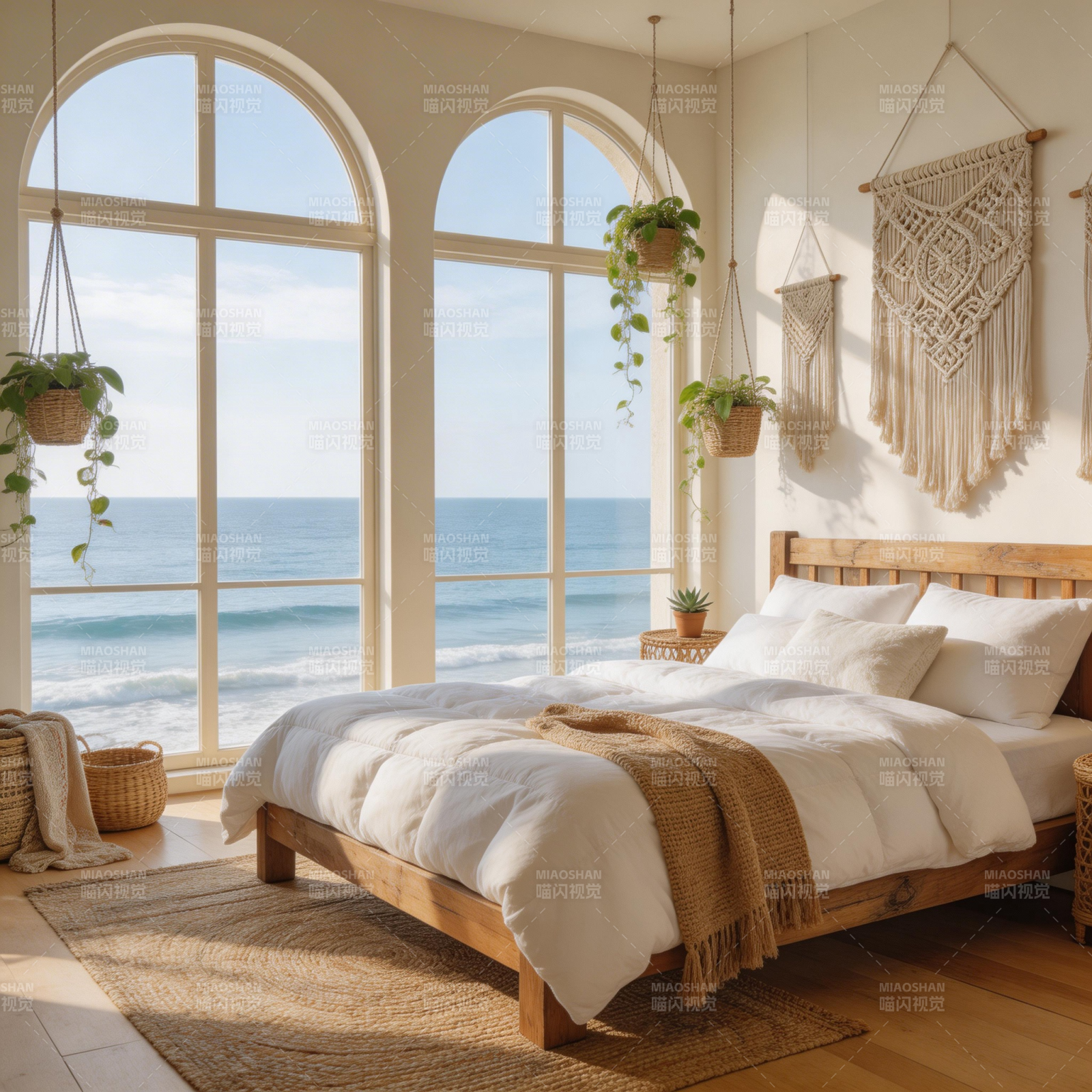 海景卧室 宁静舒适图片