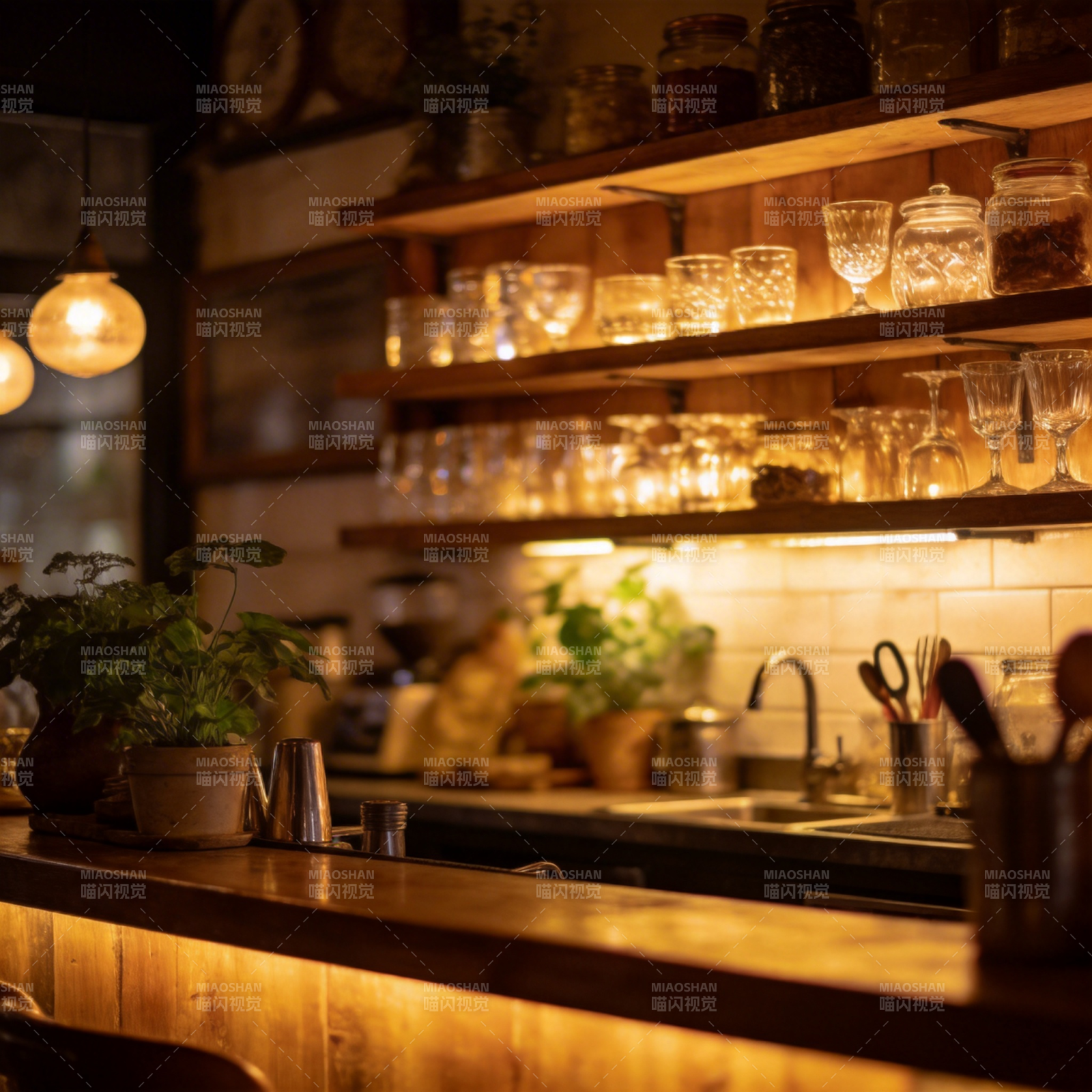温馨酒吧一角图片