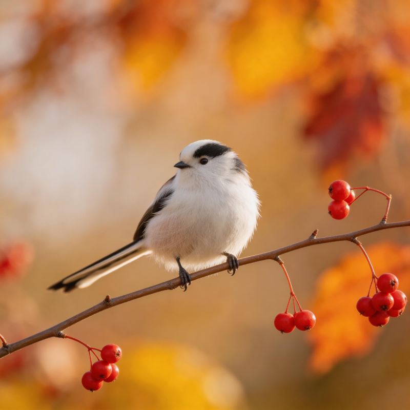 秋枝上的小鸟图片