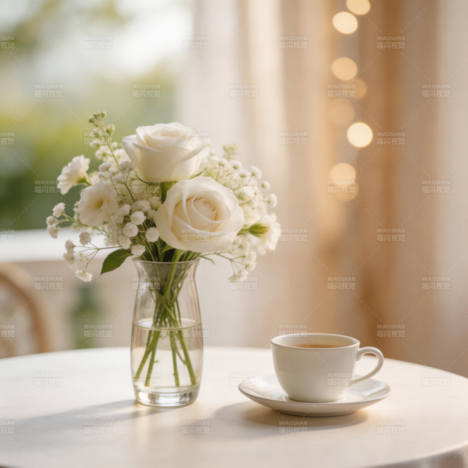 花与茶的静谧时光图片